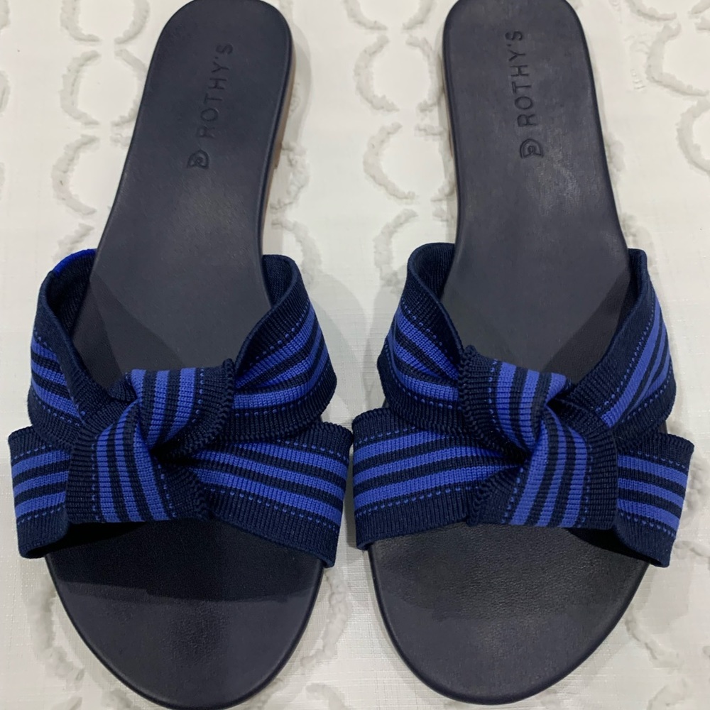 Rothy's Cobalt blue knot sandals